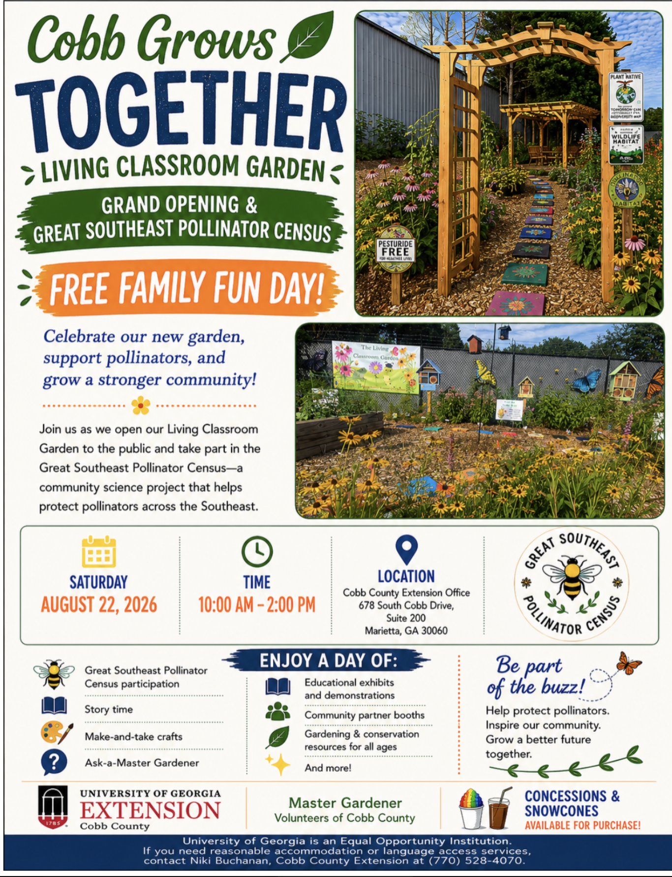 Cobb County Extension Living Classroom Garden Grand Opening